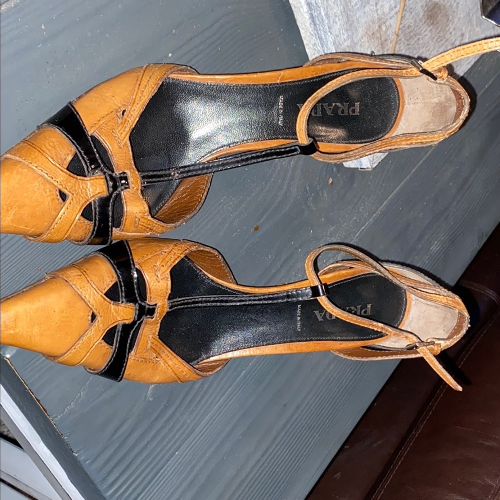 Vintage Prada two tone heels
